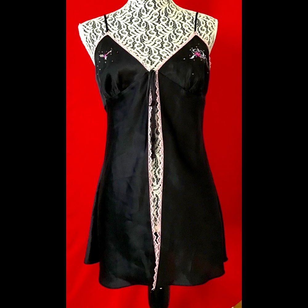 Satin baby doll lingerie